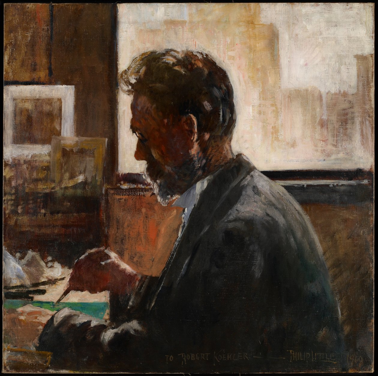 Porträtt av Robert Koehler, 1910 av Philip Little