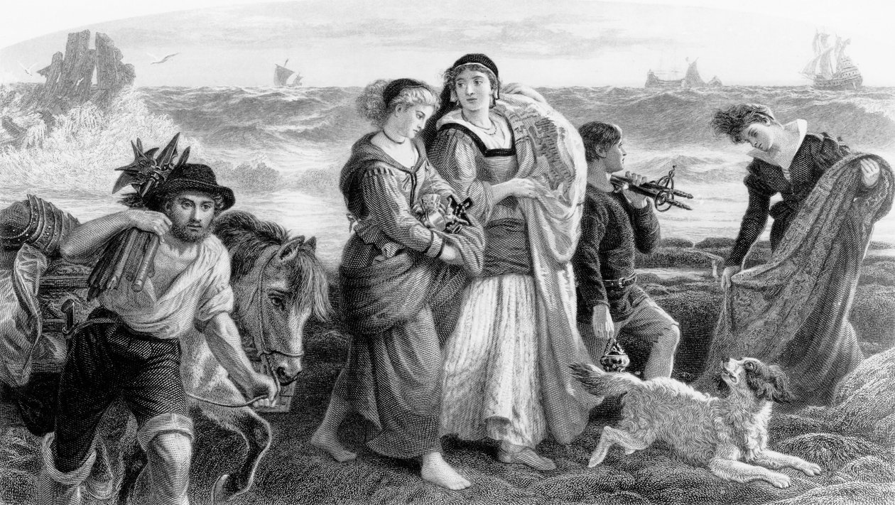 Drift Wreck from the Armada, tryck gjort av C.H. Jeens, publicerad i Art Journal 1870 av Philip Richard Morris