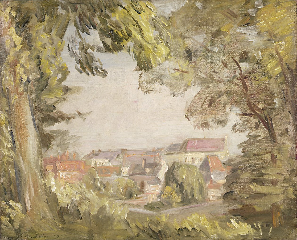 Montreuil från vallarna, 1907 av Philip Wilson Steer