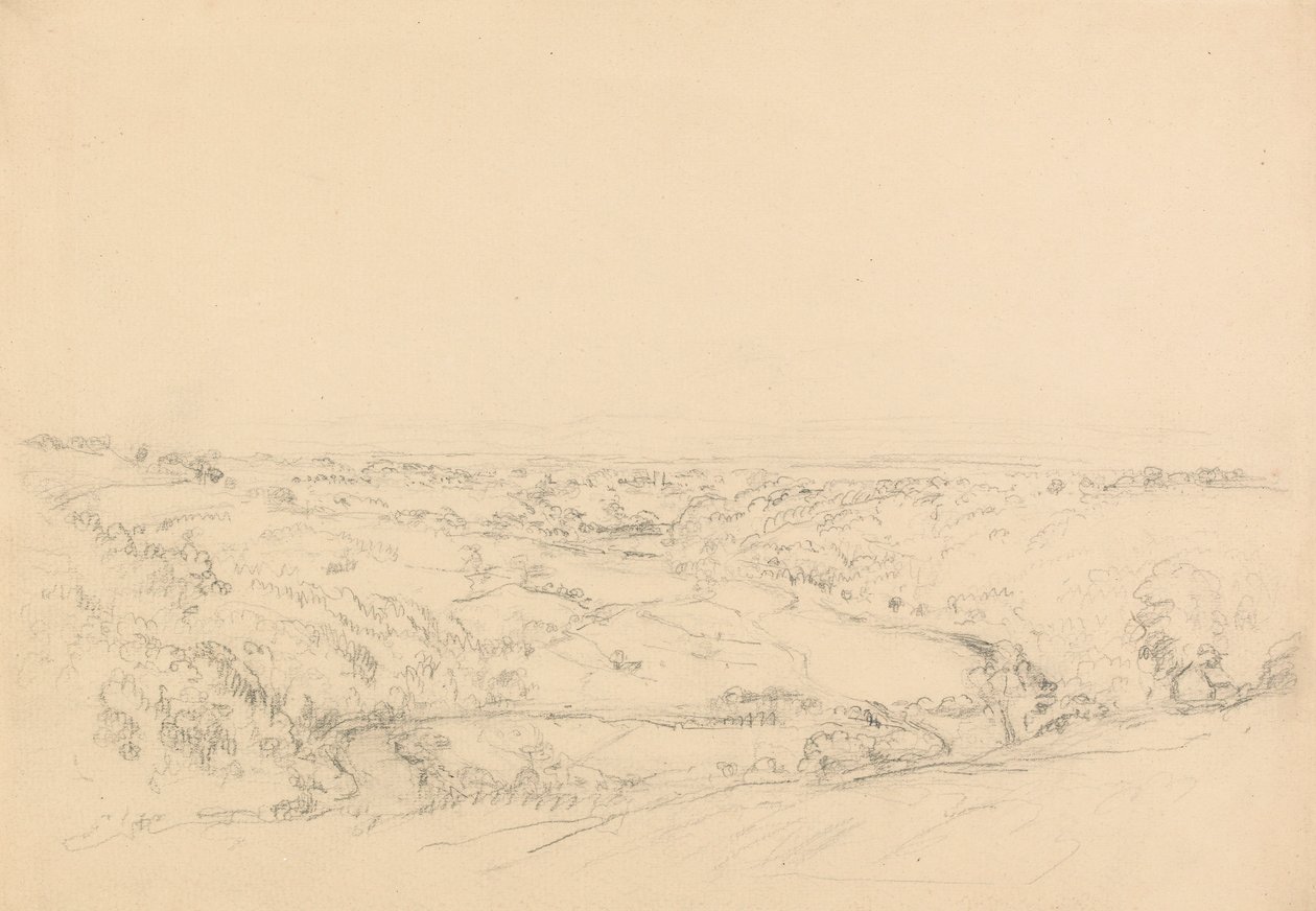 Richmond, Yorkshire (grafit på papper) av Philip Wilson Steer
