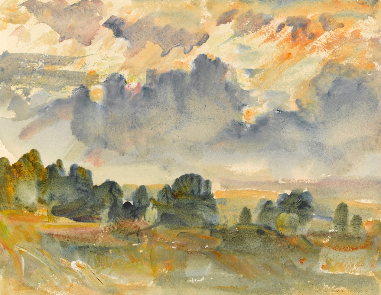 Solnedgång, 1915 av Philip Wilson Steer