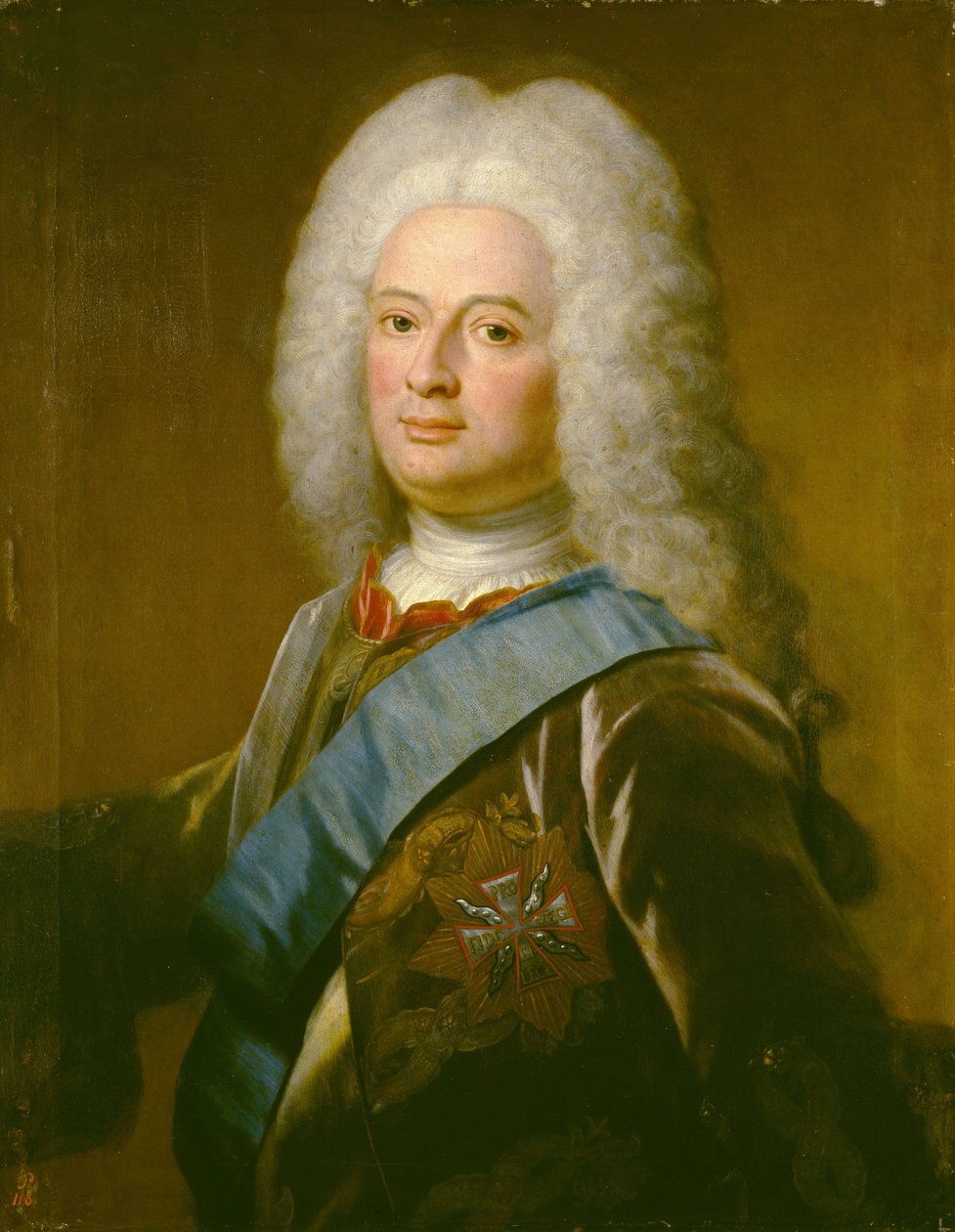 Portrait of William VIII, Landgrave of Hesse-Kassel  (Hessen-Kassel) av Philip van Dijk