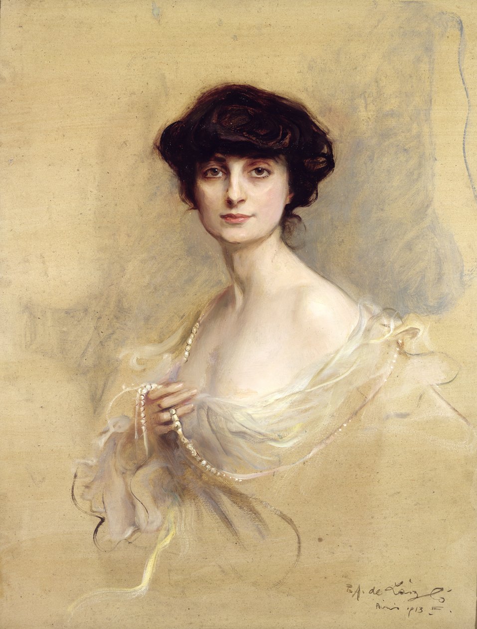 Anna de Noailles (1876-1933) 1913 (olja på duk) av Philip Alexius de Laszlo
