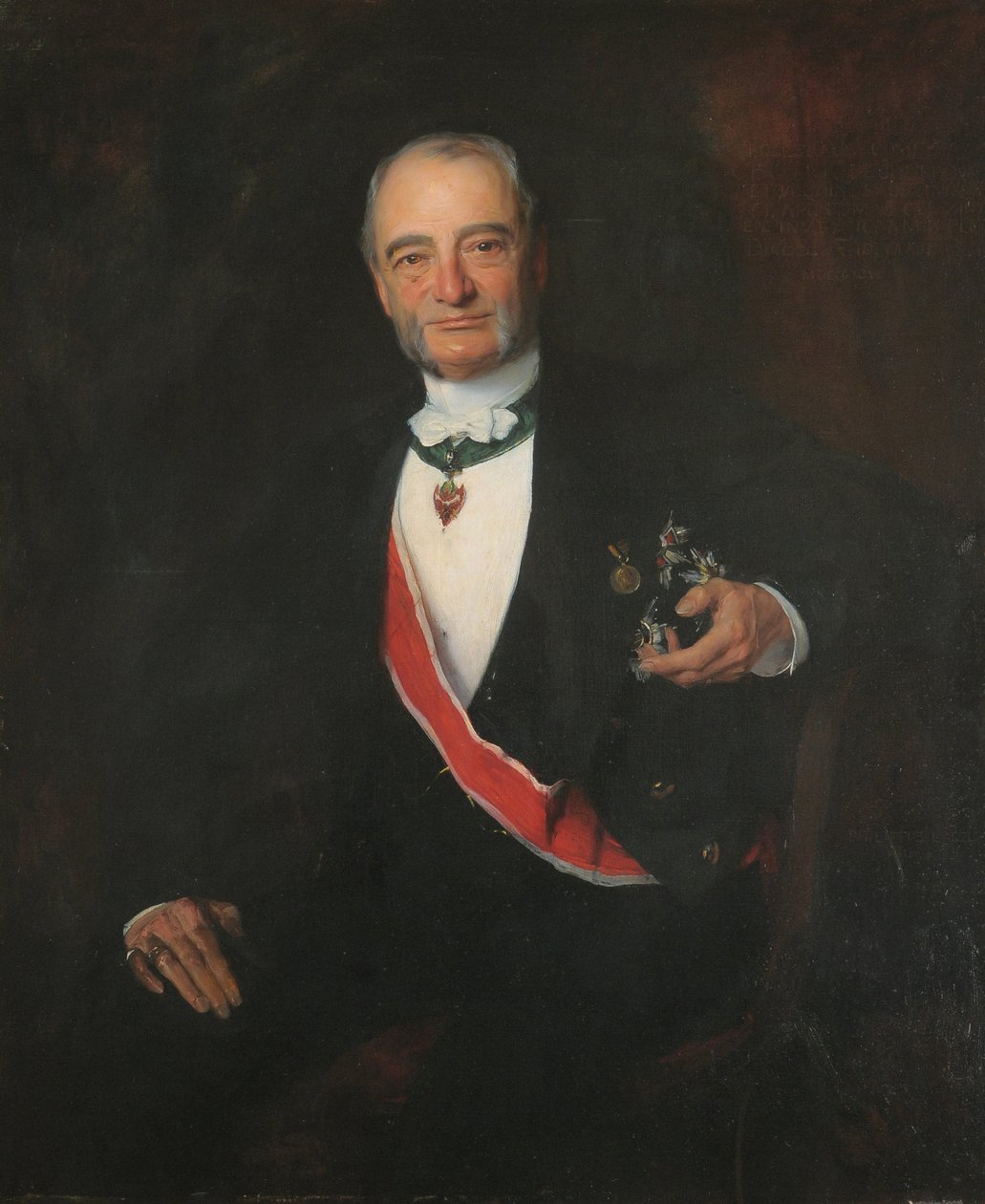 Porträtt av Bohuslav, greve Chotek av Chotkow och Wognin 1829-1896, ca. 1870. av Philip de László