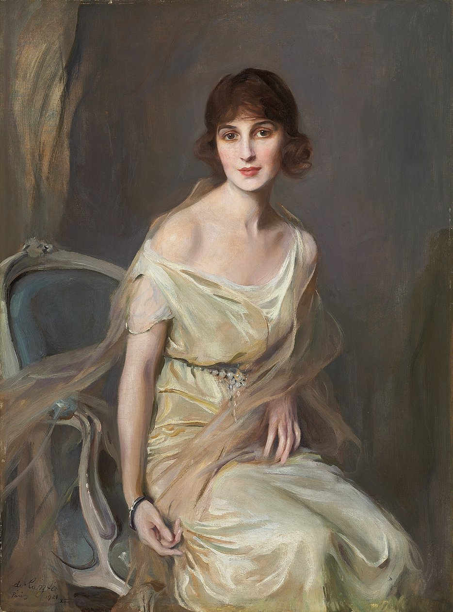 Porträtt av Dona Maria Mercedes de Alvear av Philip Alexius de Laszlo