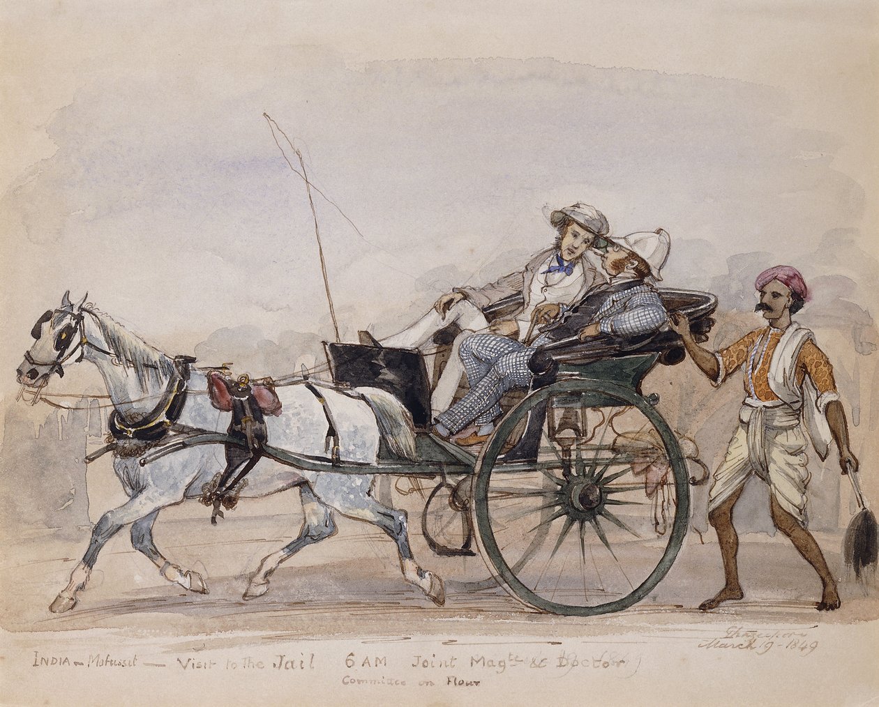 Ett besök i fängelset, 1849 av Philip Charles Trench