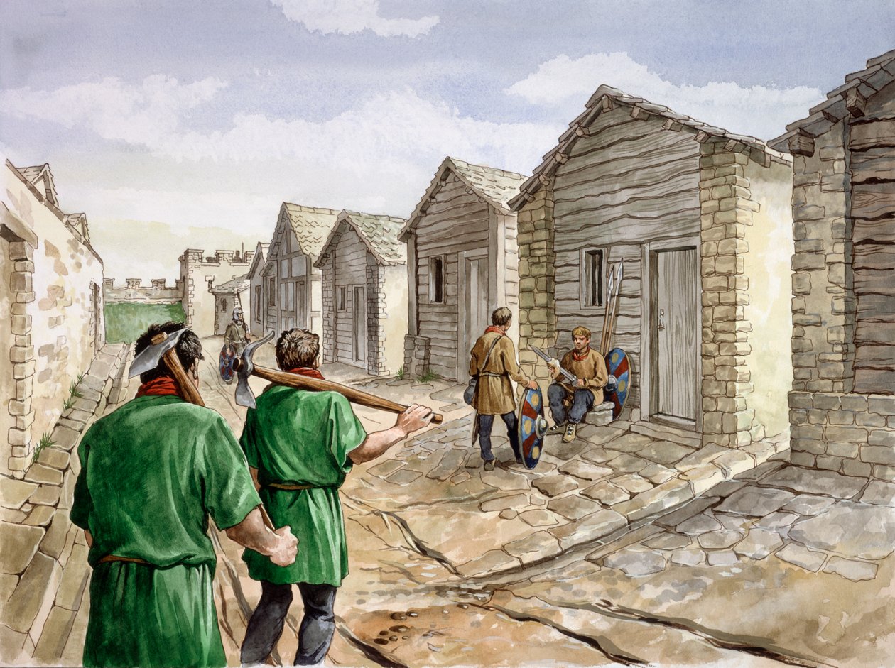 Housesteads romerska fortet, 300-talet, c1990-2010 av Philip Corke