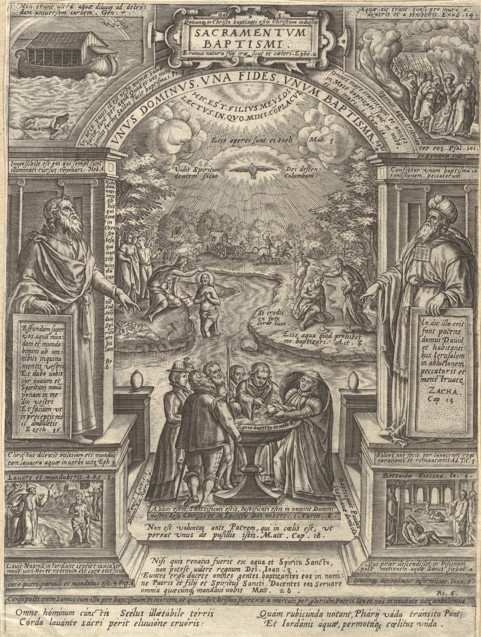 Dop, från serien De sju sakramenten, 1576., 1576. av Philip Galle