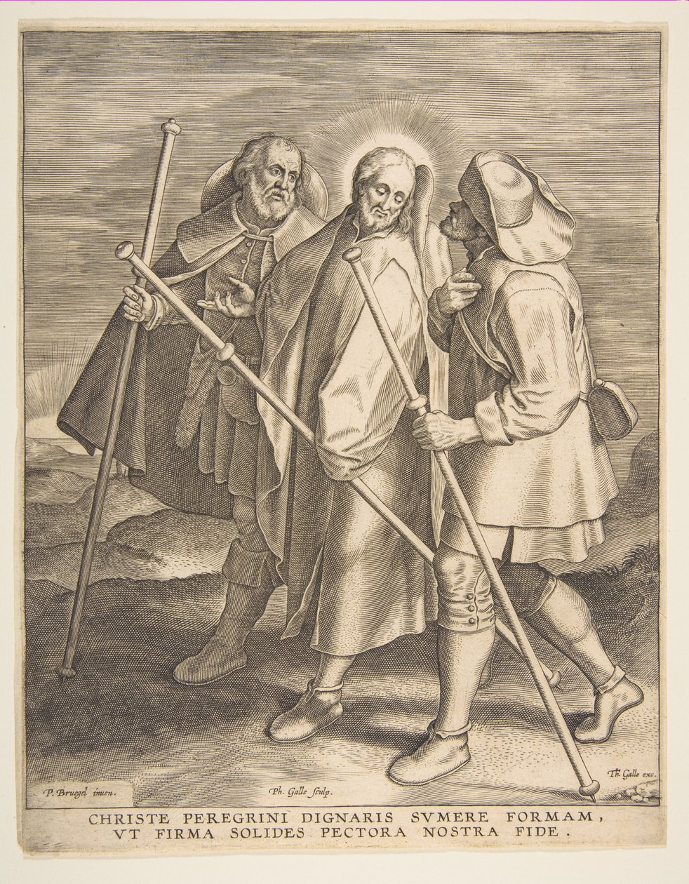 Kristus och lärjungarna på väg till Emmaus, 1571. av Philip Galle