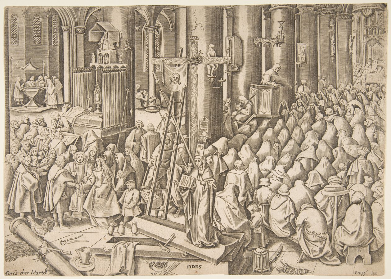 Faith Fides från The Virtues, ca. 1559-60. av Philip Galle