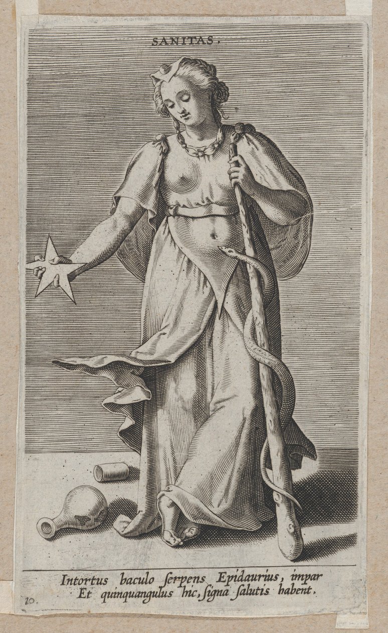 Sanitas, från Prosopographia, ca. 1585-90., ca. 1585-90. av Philip Galle