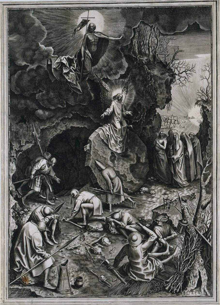 Kristi uppståndelse, ca. 1562. av Philip Galle
