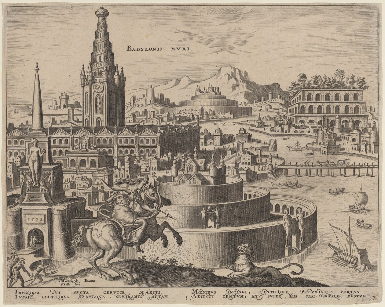 Babylonis Muri (Babylons murar) av Philip Galle, after Maerten van Heemskerck
