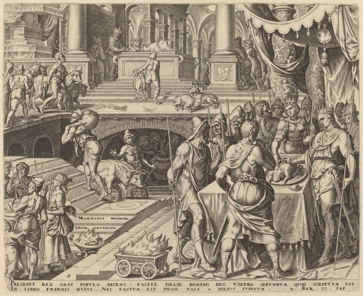 Josiah firar påsk av Philip Galle, after Maerten van Heemskerck