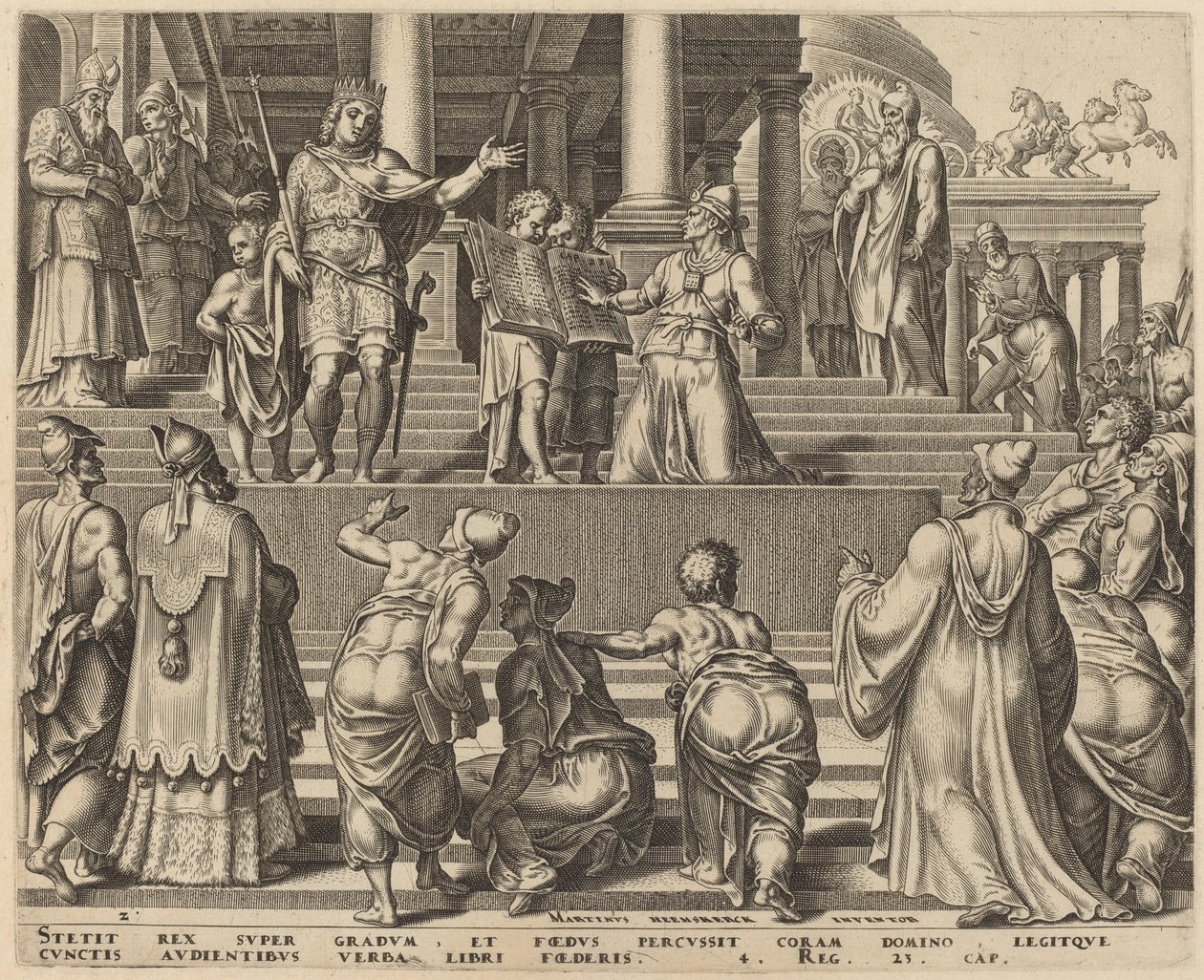 Lagboken Läs inför folket av Philip Galle, after Maerten van Heemskerck