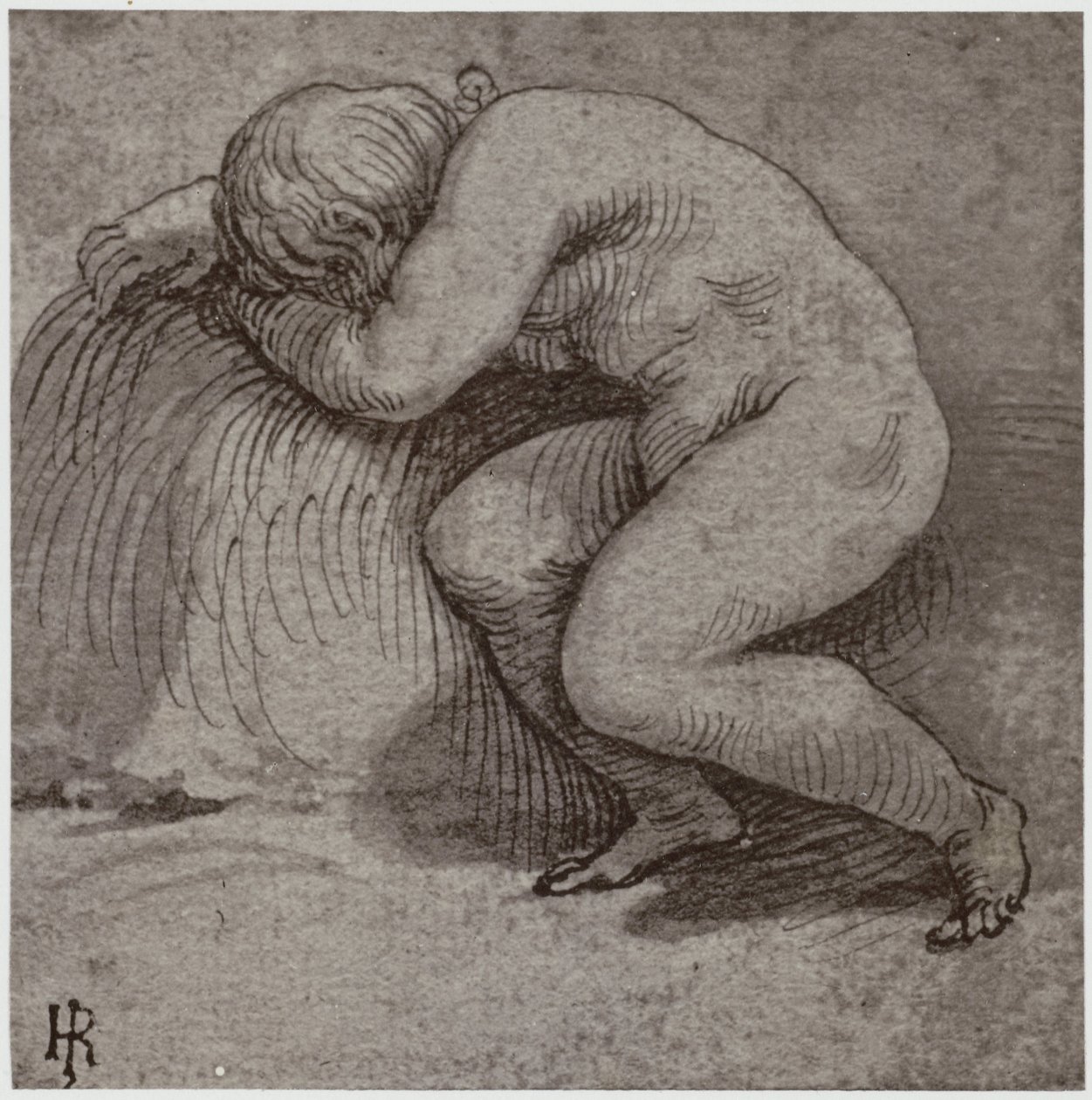 Giulio Romano, ett sovande barn av Philip Henry Delamotte