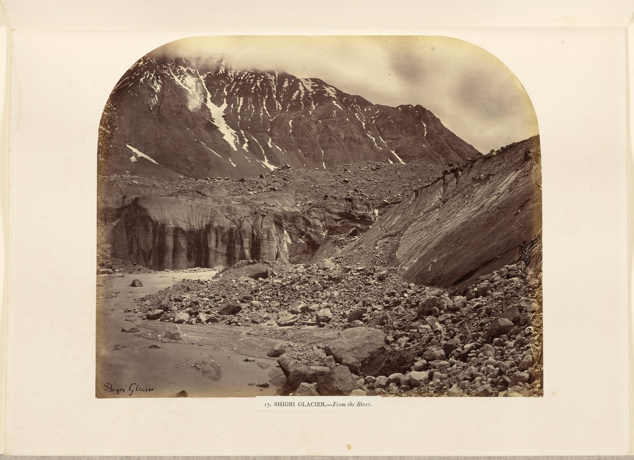 Shigri-glaciären - från floden av Philip Henry Egerton