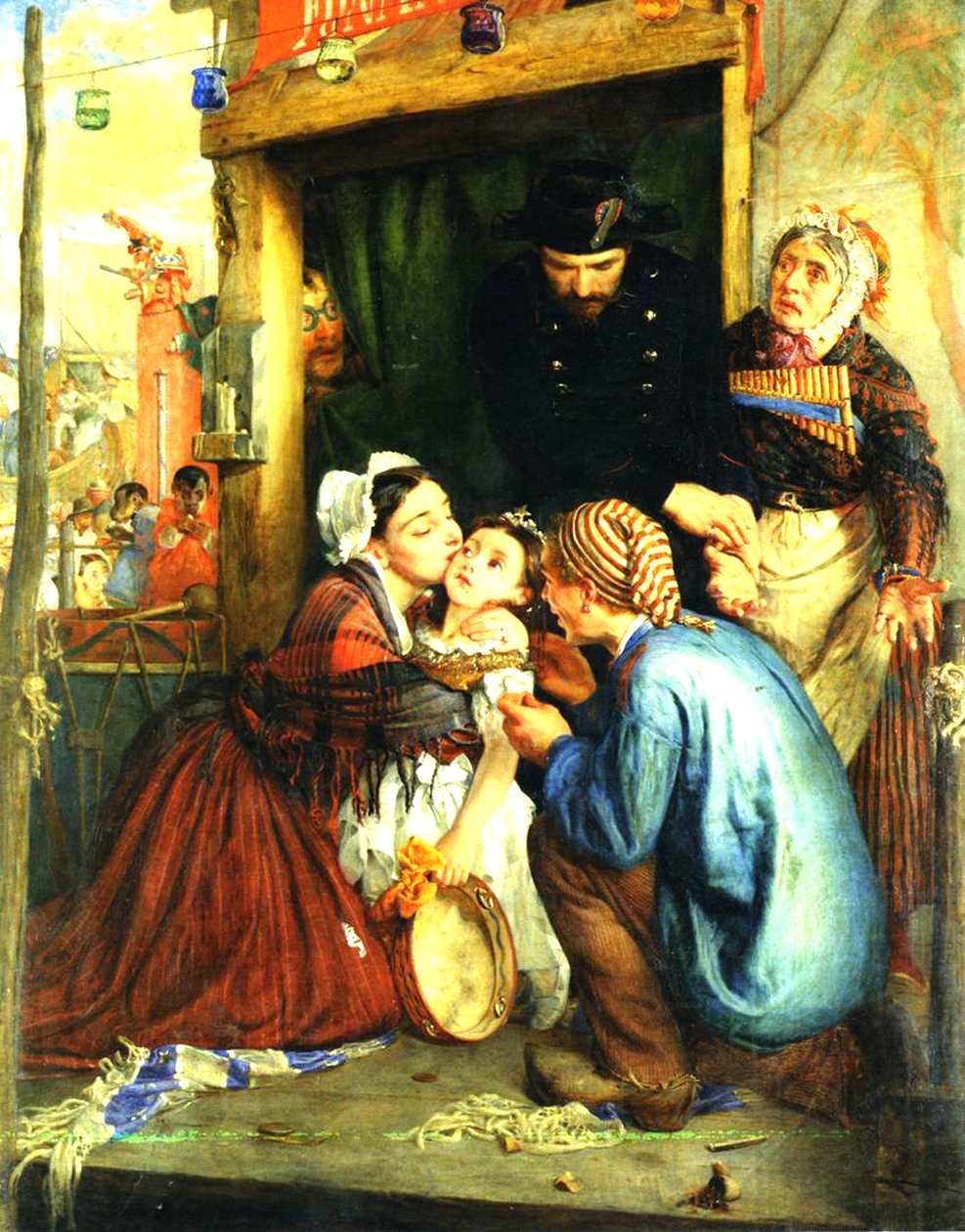 Franska bönder hittar sitt stulna barn, 1859 av Philip Hermogenes Calderon