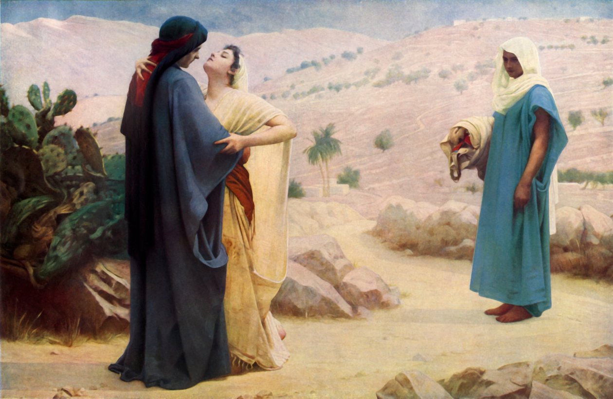 Ruth och Naomi, 1886, 1936. av Philip Hermogenes Calderon