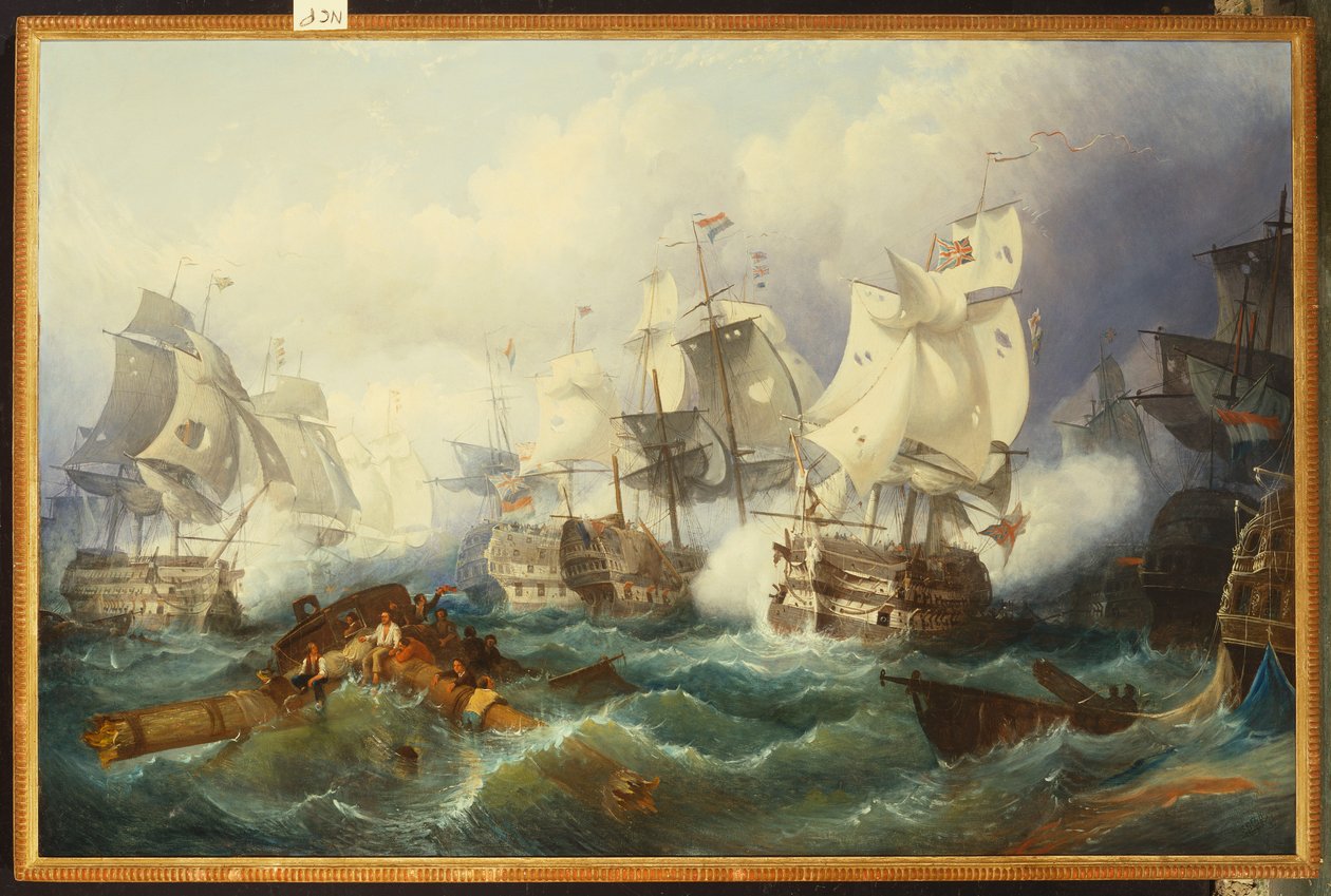 Slaget vid Trafalgar av Philip James de Loutherbourg