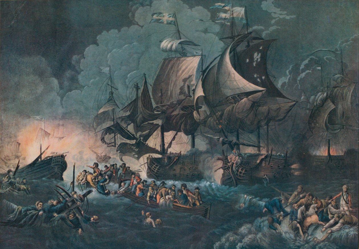 Den härliga första juni, c1795 av Philip James de Loutherbourg