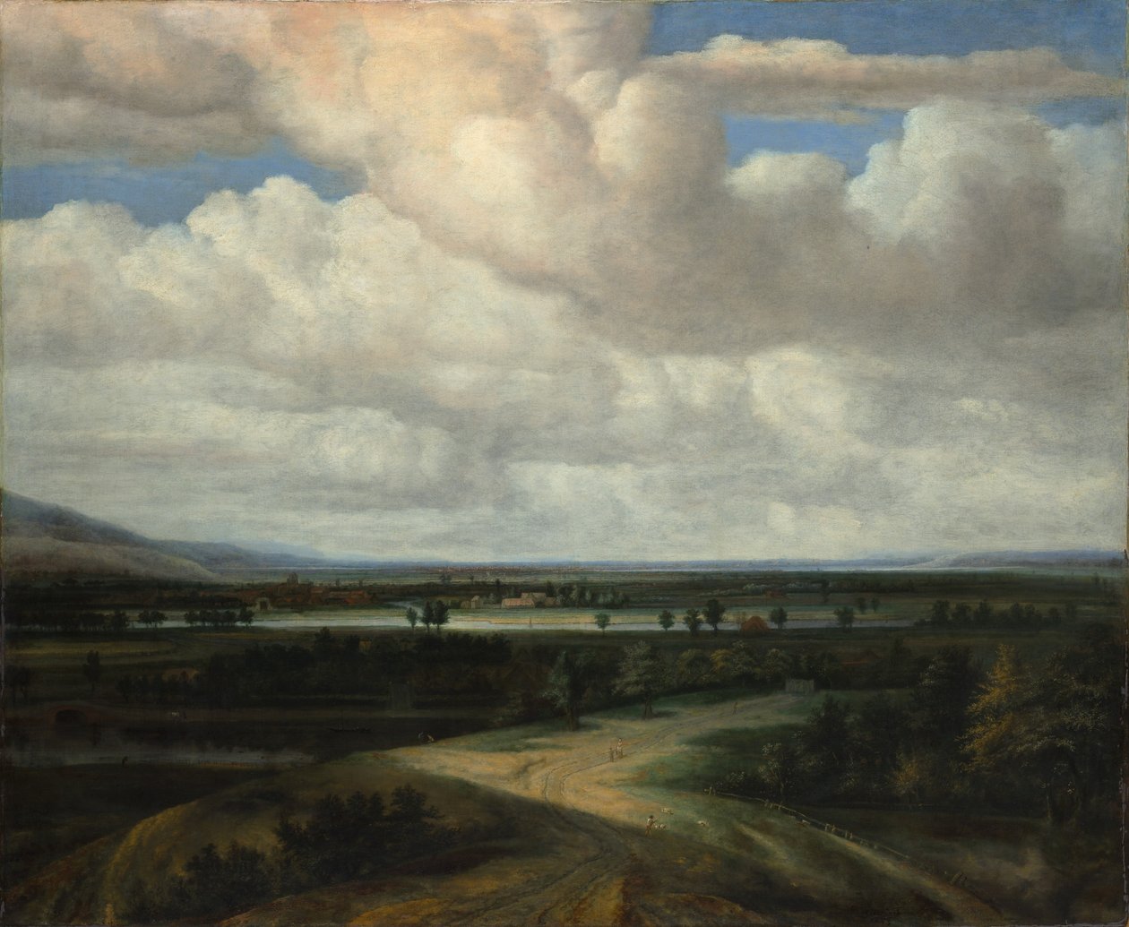 Ett panoramalandskap med en lantgård, ca. 1649. av Philip Koninck