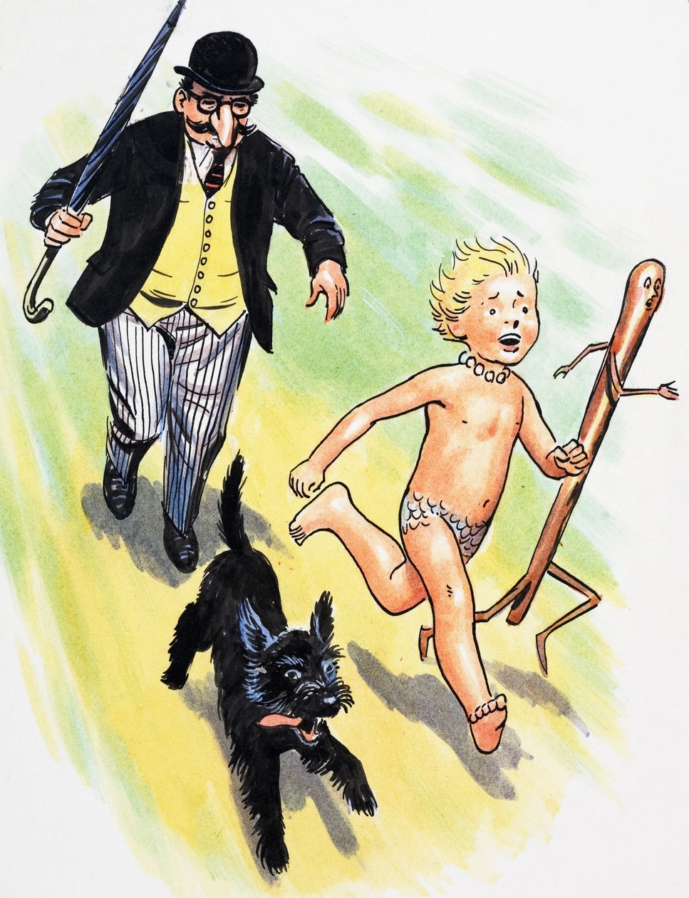 The Chase, illustration från "The Water Babies" av Charles Kingsley av Philip Mendoza