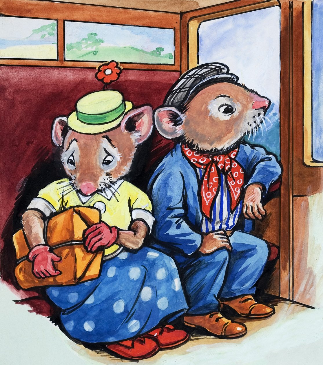 Stadsmusen och lantmusen (gouache på papper) av Philip Mendoza