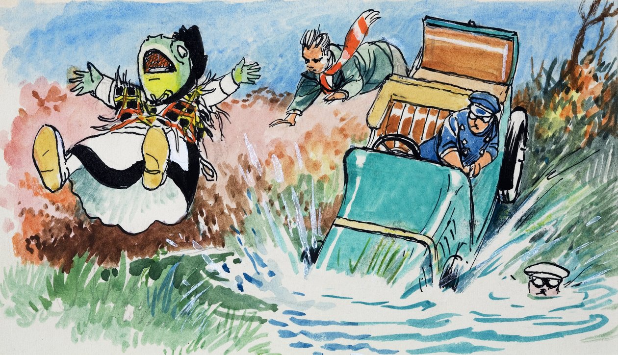 Toad of Toad Hall (gouache på papper) av Philip Mendoza