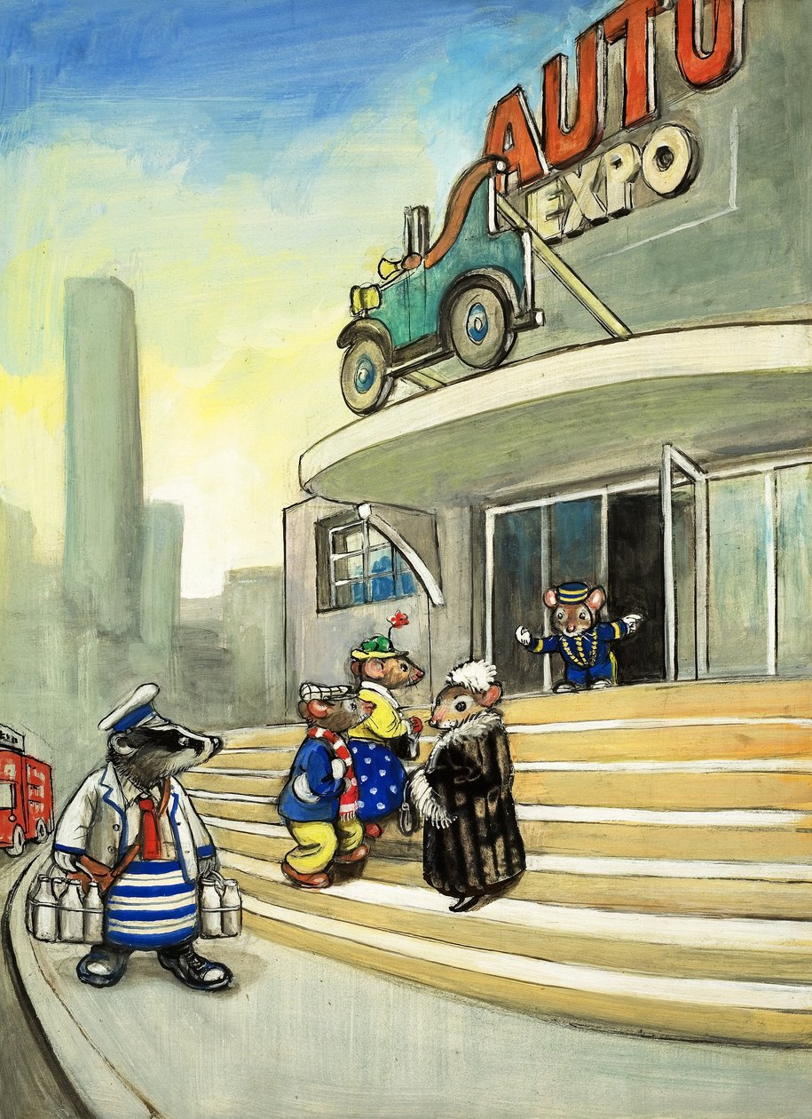 Town Mouse and Country Mouse (gouache på papper) av Philip Mendoza
