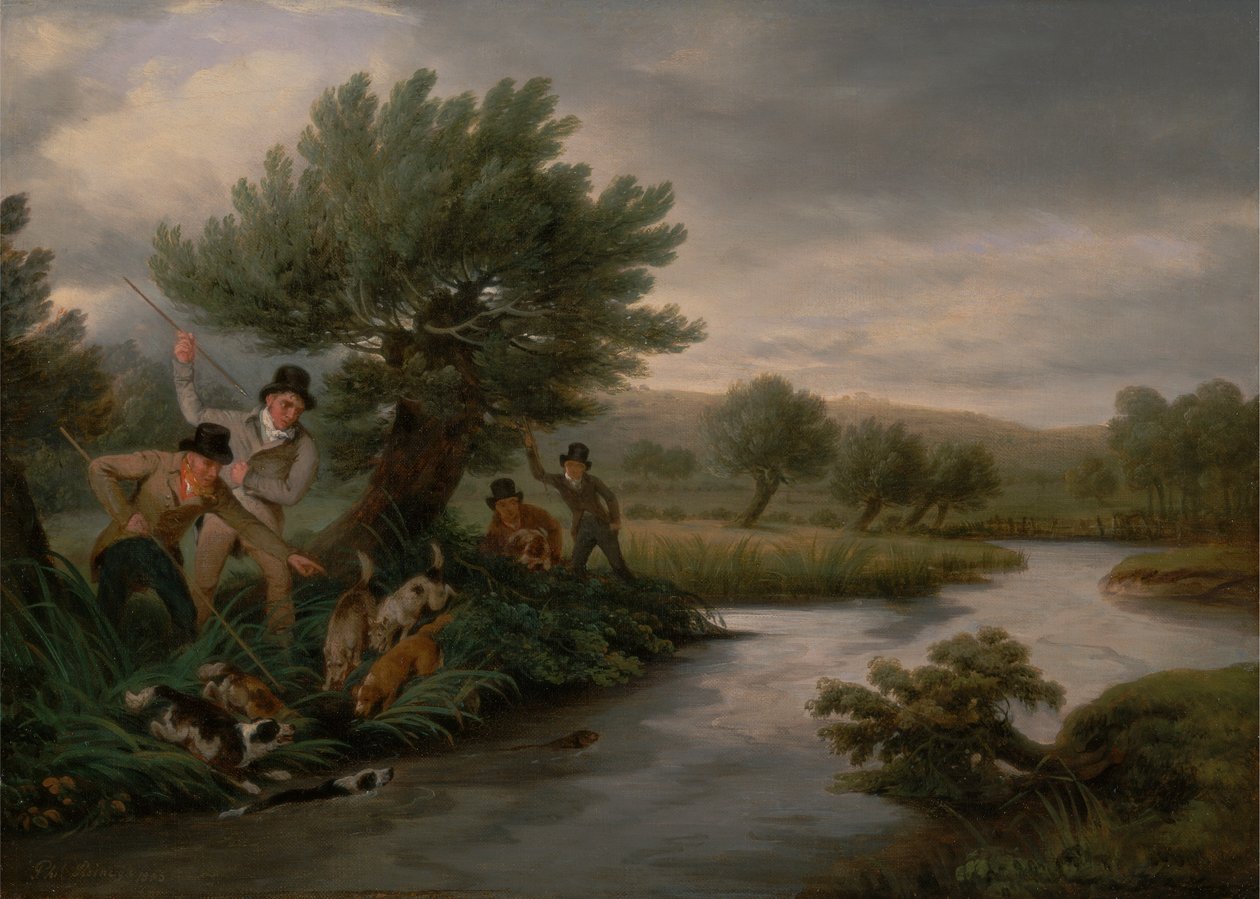 Spearing the Otter av Philip Reinagle