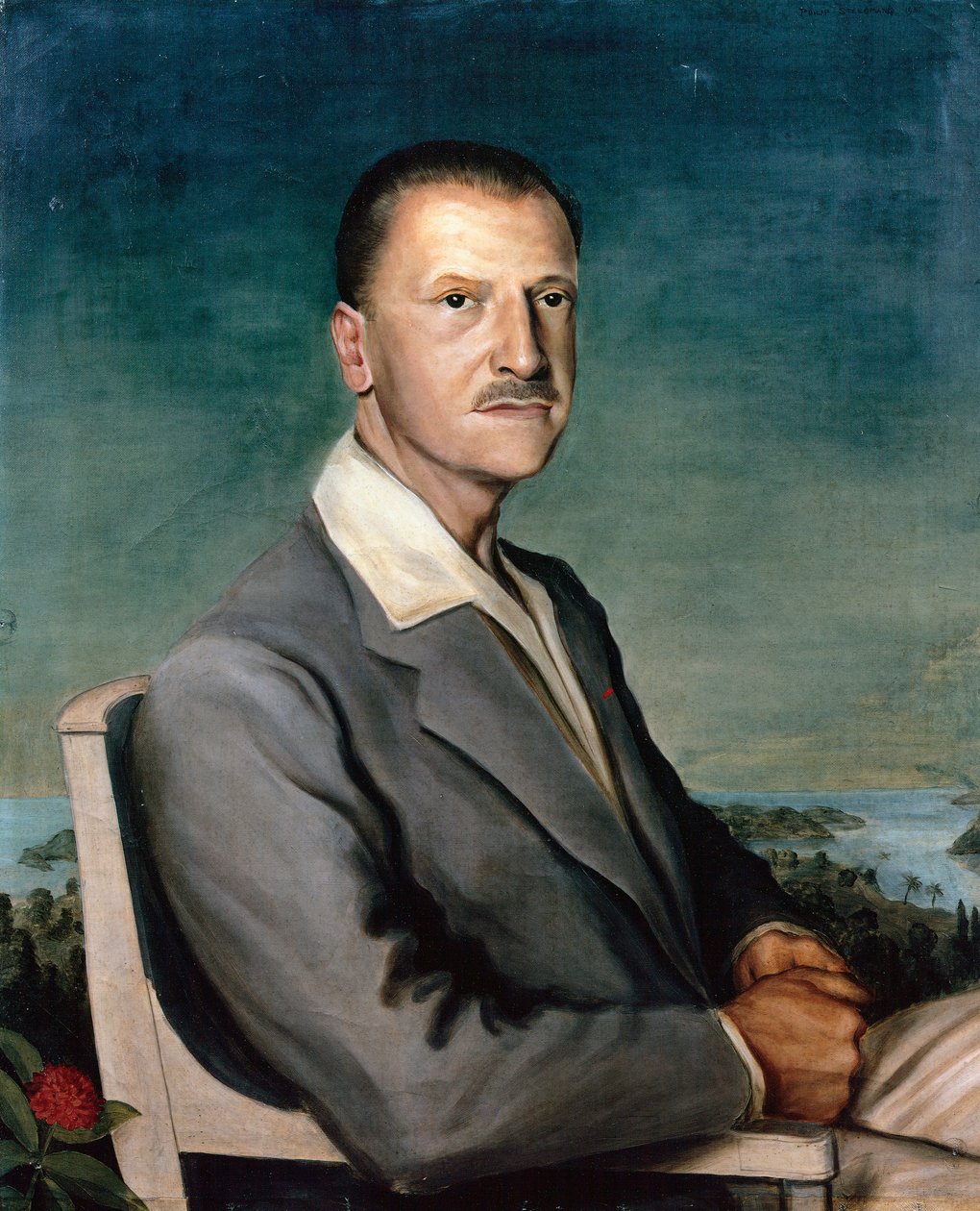 Porträtt av William Somerset Maugham (olja på duk) av Philip Steegman