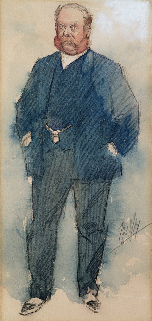 Överste North (penn & bläck, akvarell och gouache på papper) av Philip William May