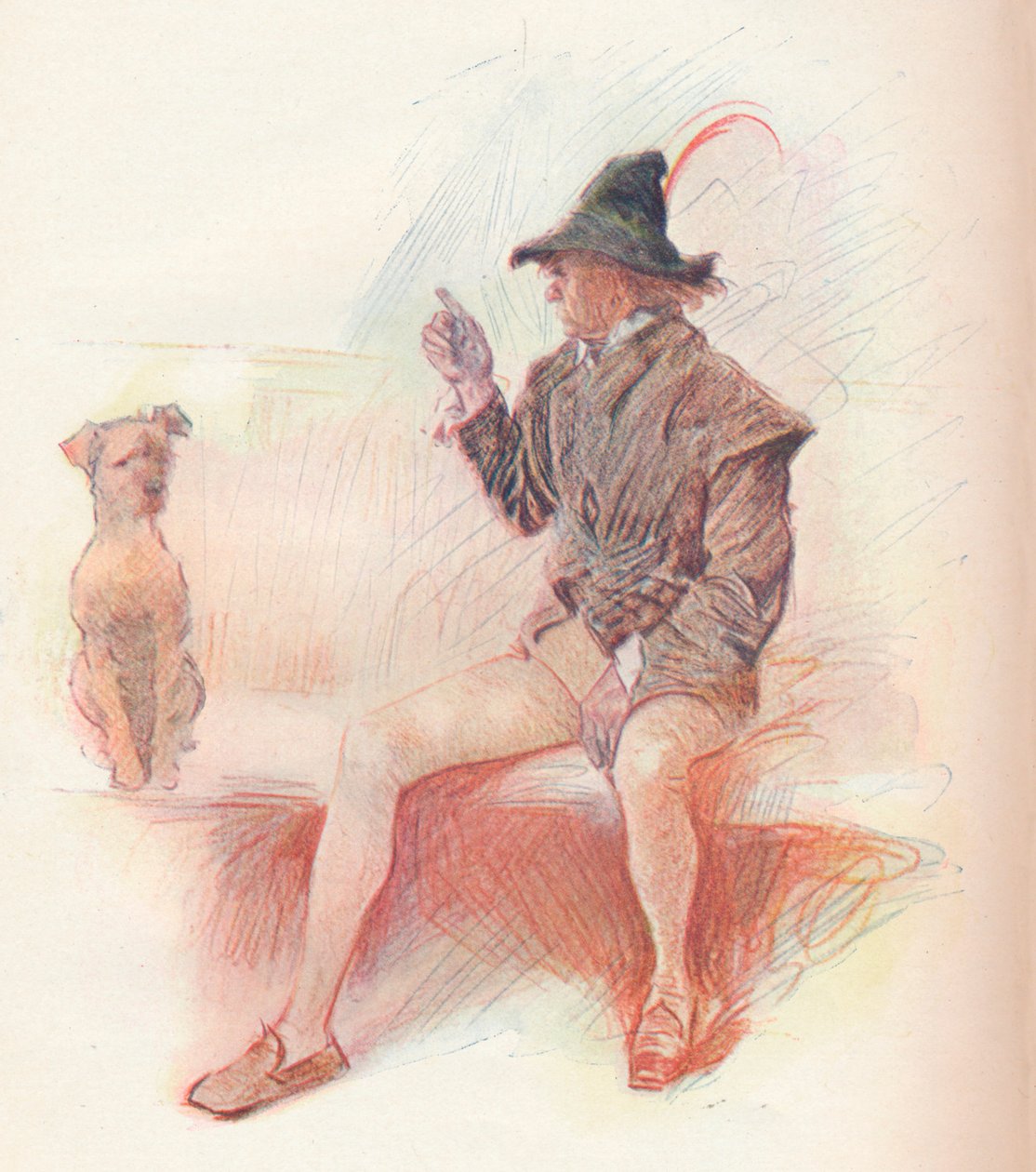 Launce och hans hund, 1903, 1903 av Philip William May