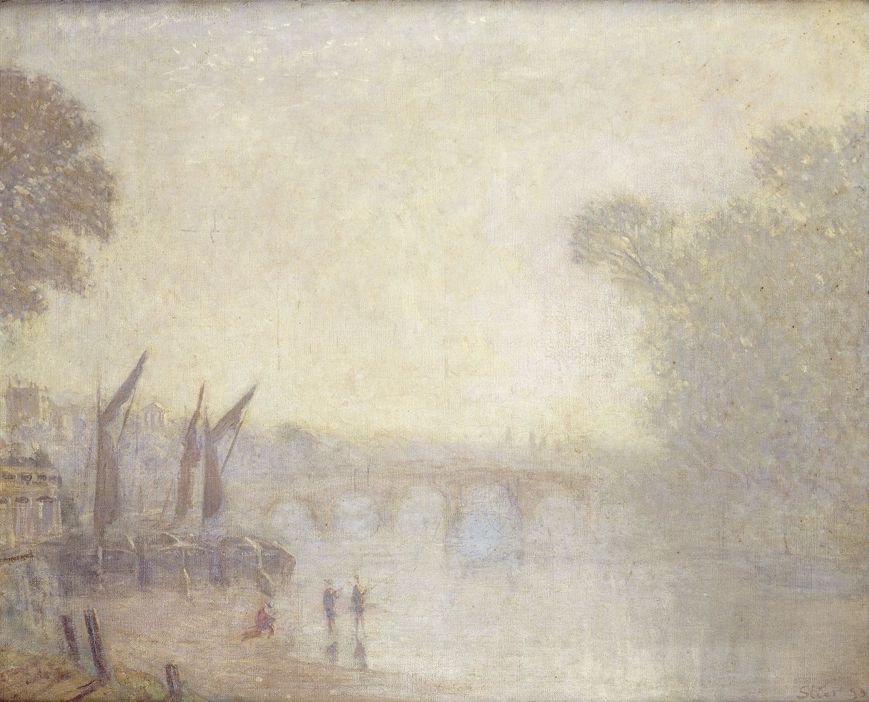 Ett klassiskt landskap, Richmond, Surrey av Philip Wilson Steer
