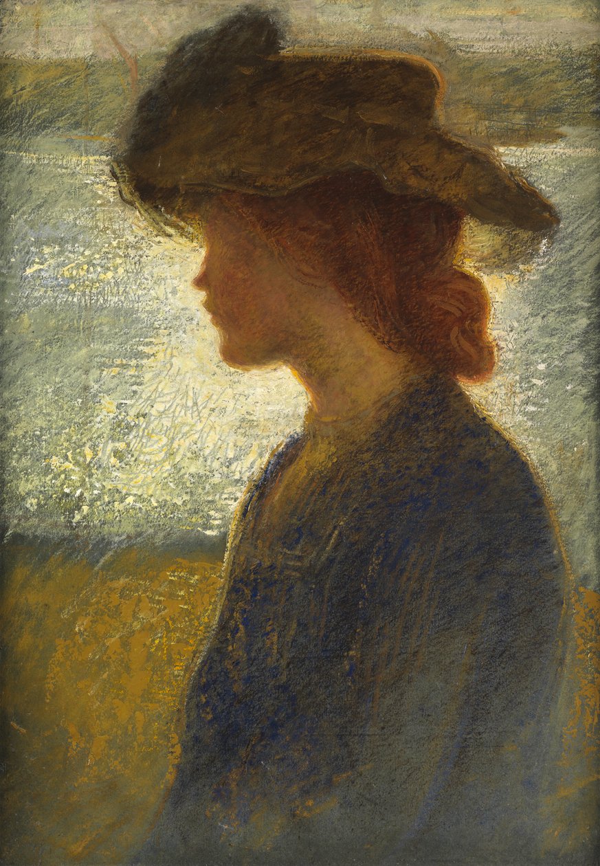 Mot ljuset, vid floden (olja ombord) av Philip Wilson Steer