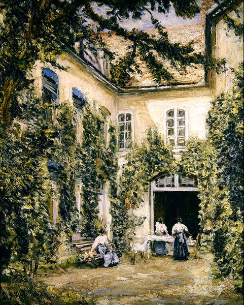 Figurer på en gård, Montreuil-sur-Mer av Philip Wilson Steer