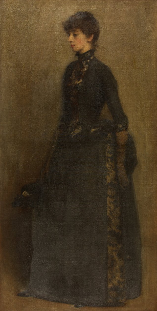 Lady in Grey: Mrs Montgomery (olie på lærred) swed av Philip Wilson Steer