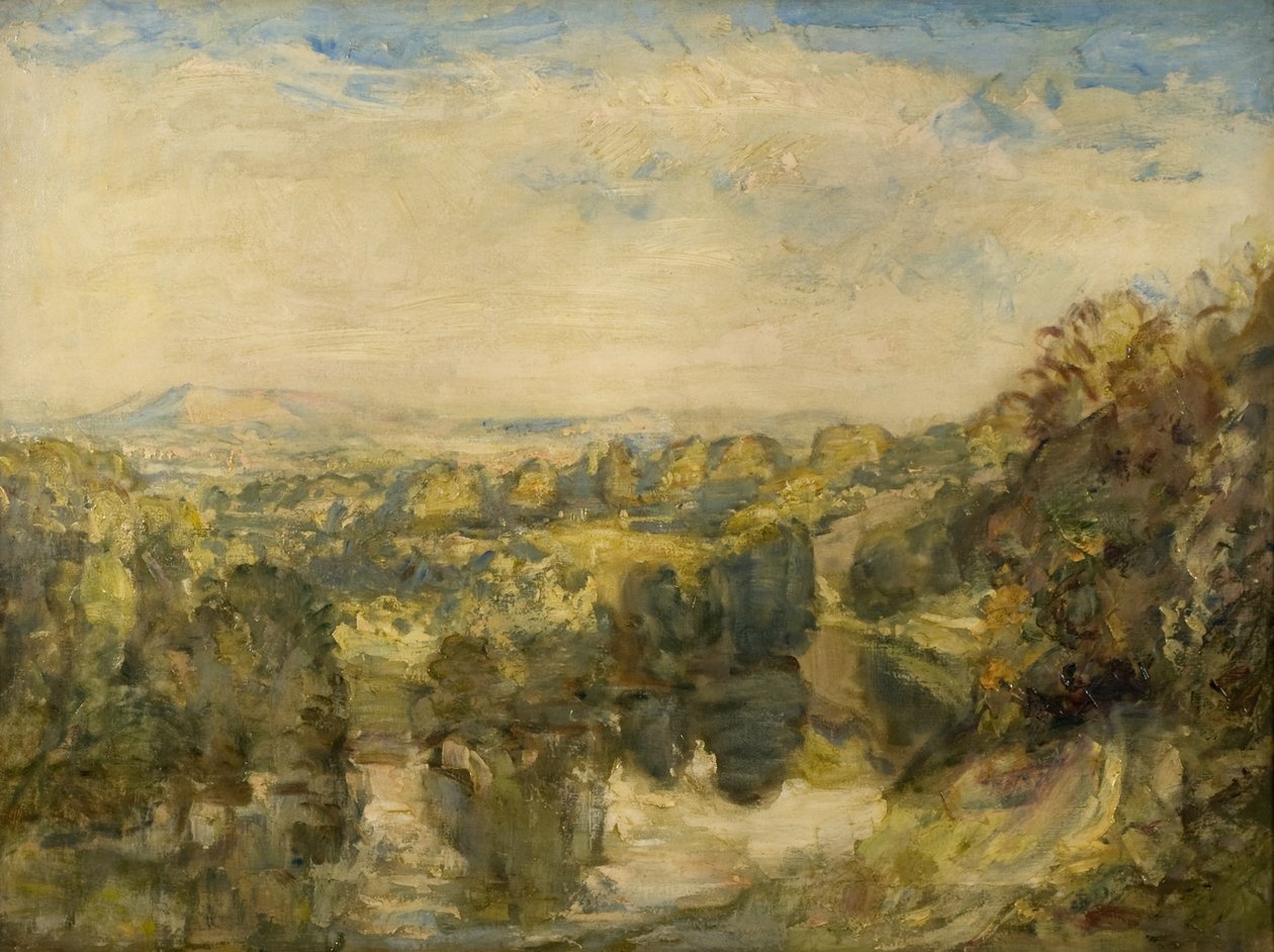 The River Teme, Evening, near Ludlow - The Clee Hills in the Distance av Philip Wilson Steer