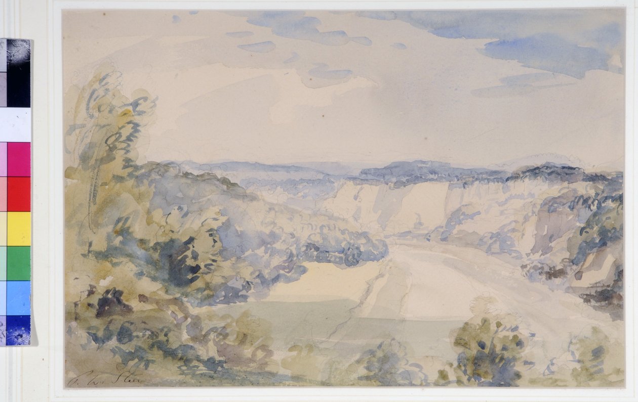 The Wye above Chepstow, c.1905 (akvarell på papper) av Philip Wilson Steer