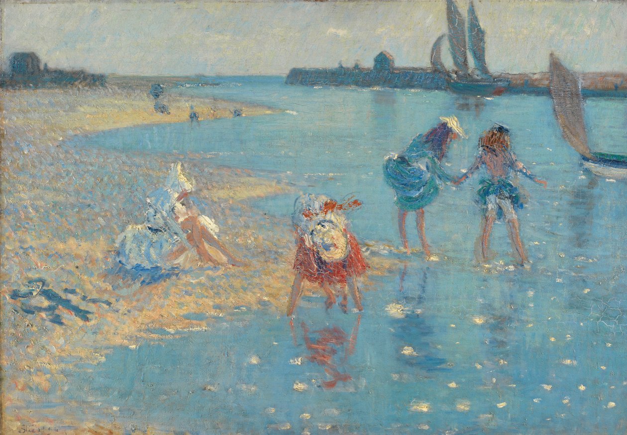 Walberswick, Barnpaddling, 1891 av Philip Wilson Steer