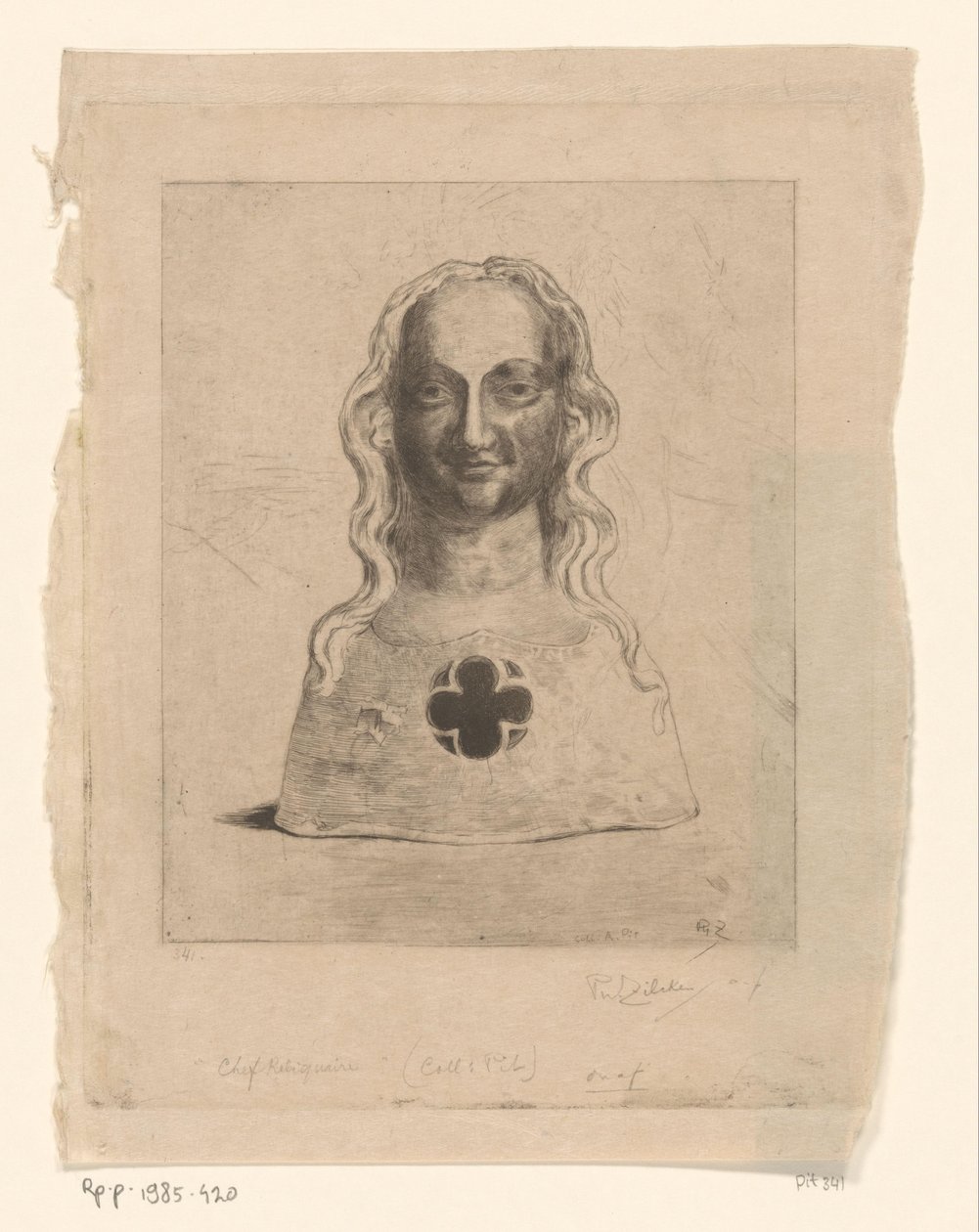 Byst av en kvinna Chief Reliquary (originaltitel) av Philip Zilcken (signed by artist)