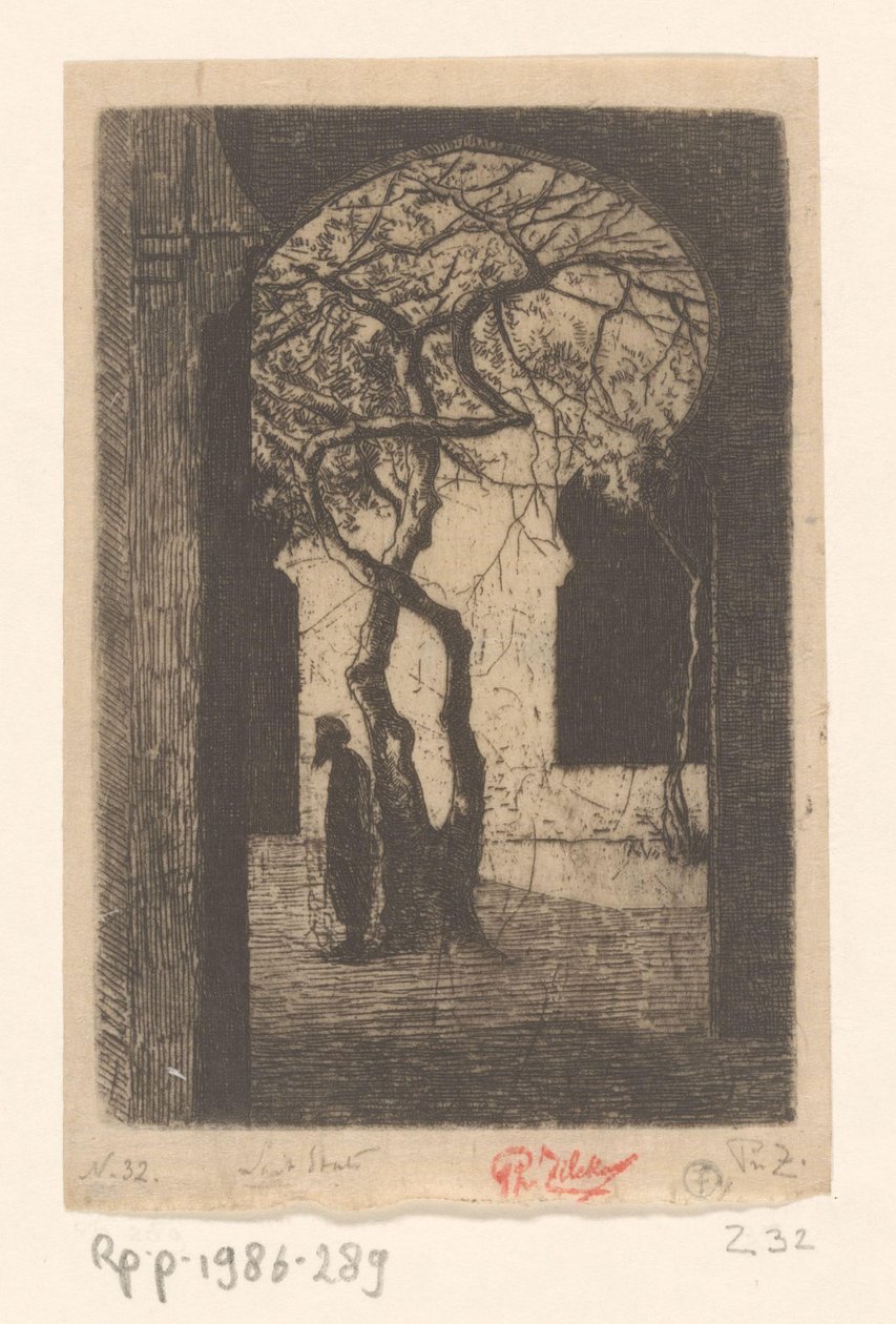 Utsikt över Djemaa el Kebir-moskén, Alger Djemaa el Kebir (originaltitel) av Philip Zilcken (signed by artist)