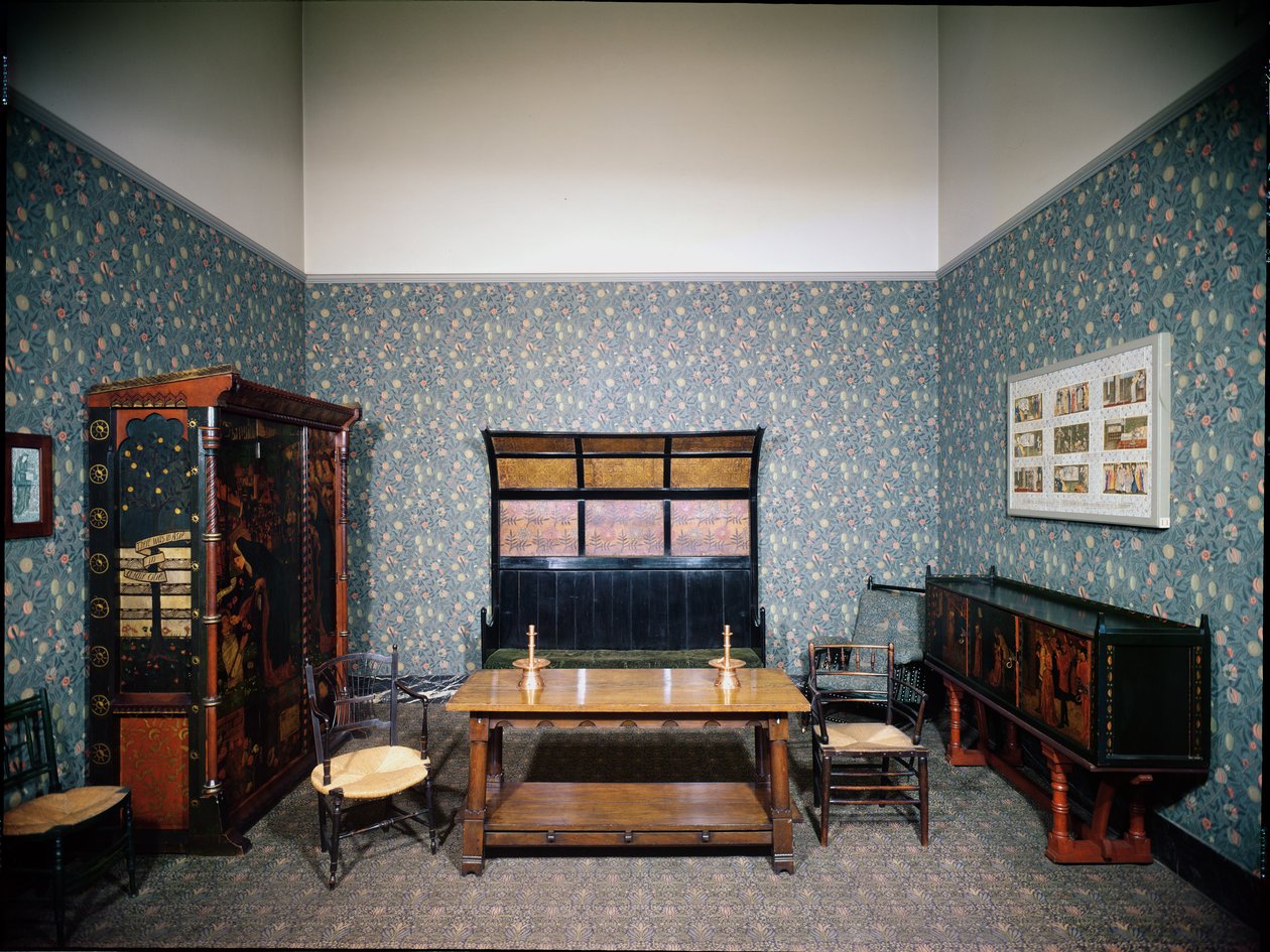 William Morris interiör, ca 1860 av Philip and Morris William (1833 96) Webb