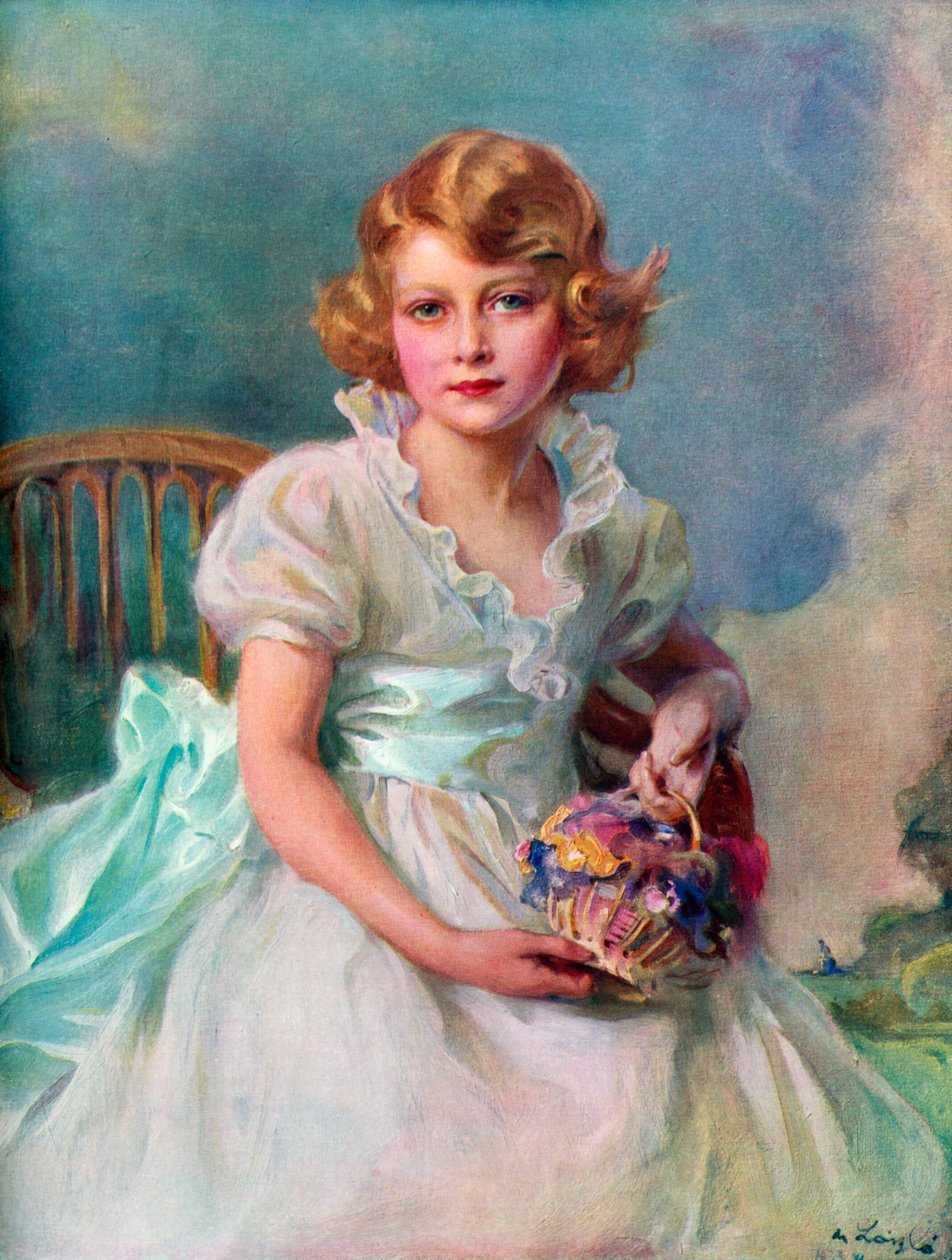 Prinsessan Elizabeth, 1926-, drottning av Commonwealth Realms, 1937. av Philip de László