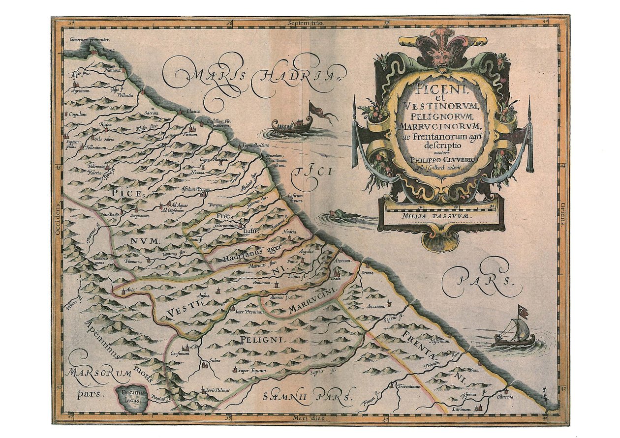Picenians och vestinierna, Peligno, Marrucinorum av Philipp Clüver