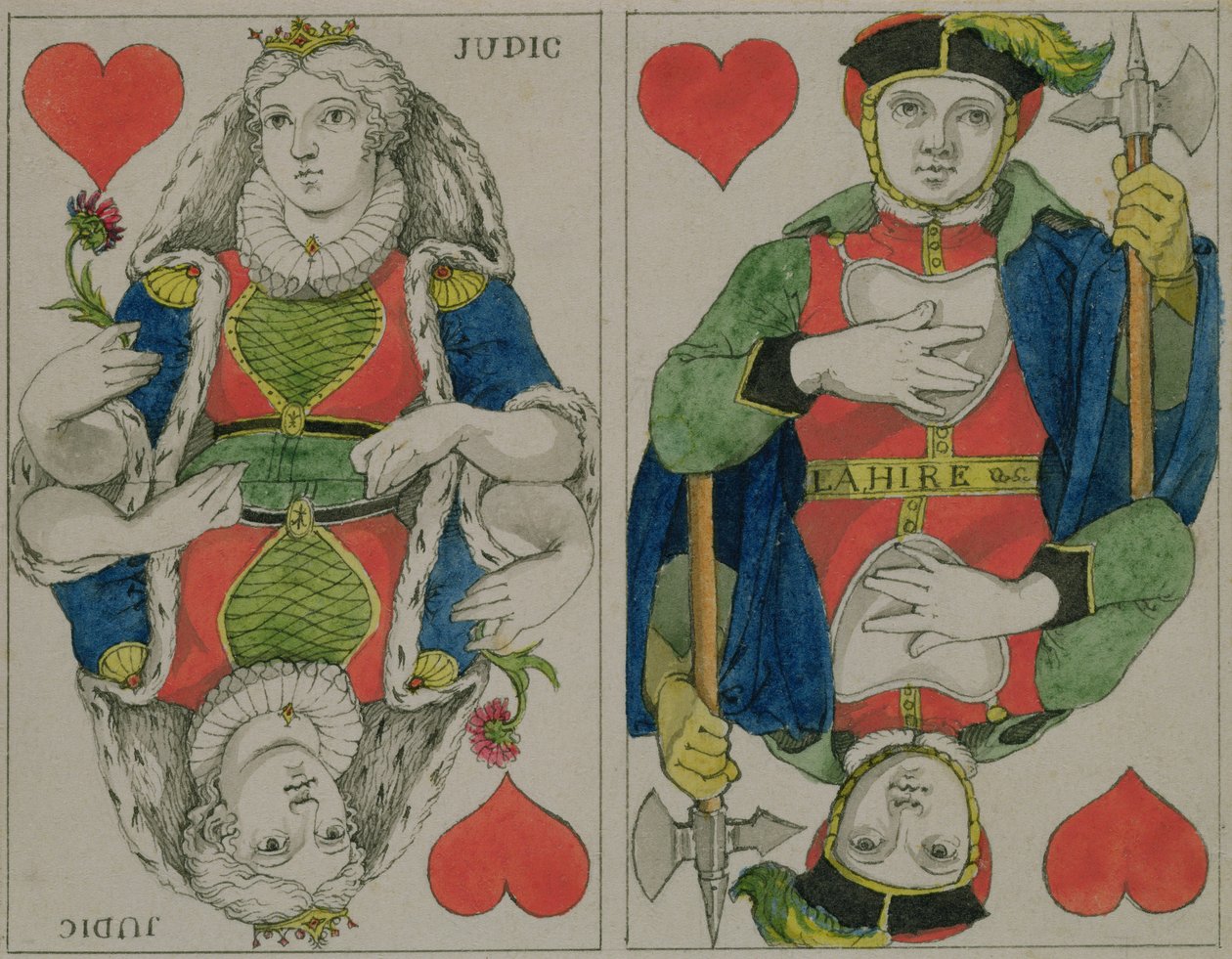 Design för spelkort, c.1810 (penna och bläck och wc på papper) av Philipp Otto Runge
