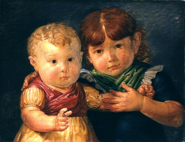 Konstnärernas barn, Maria Dorothea och Otto Sigismund Runge, 1809 av Philipp Otto Runge