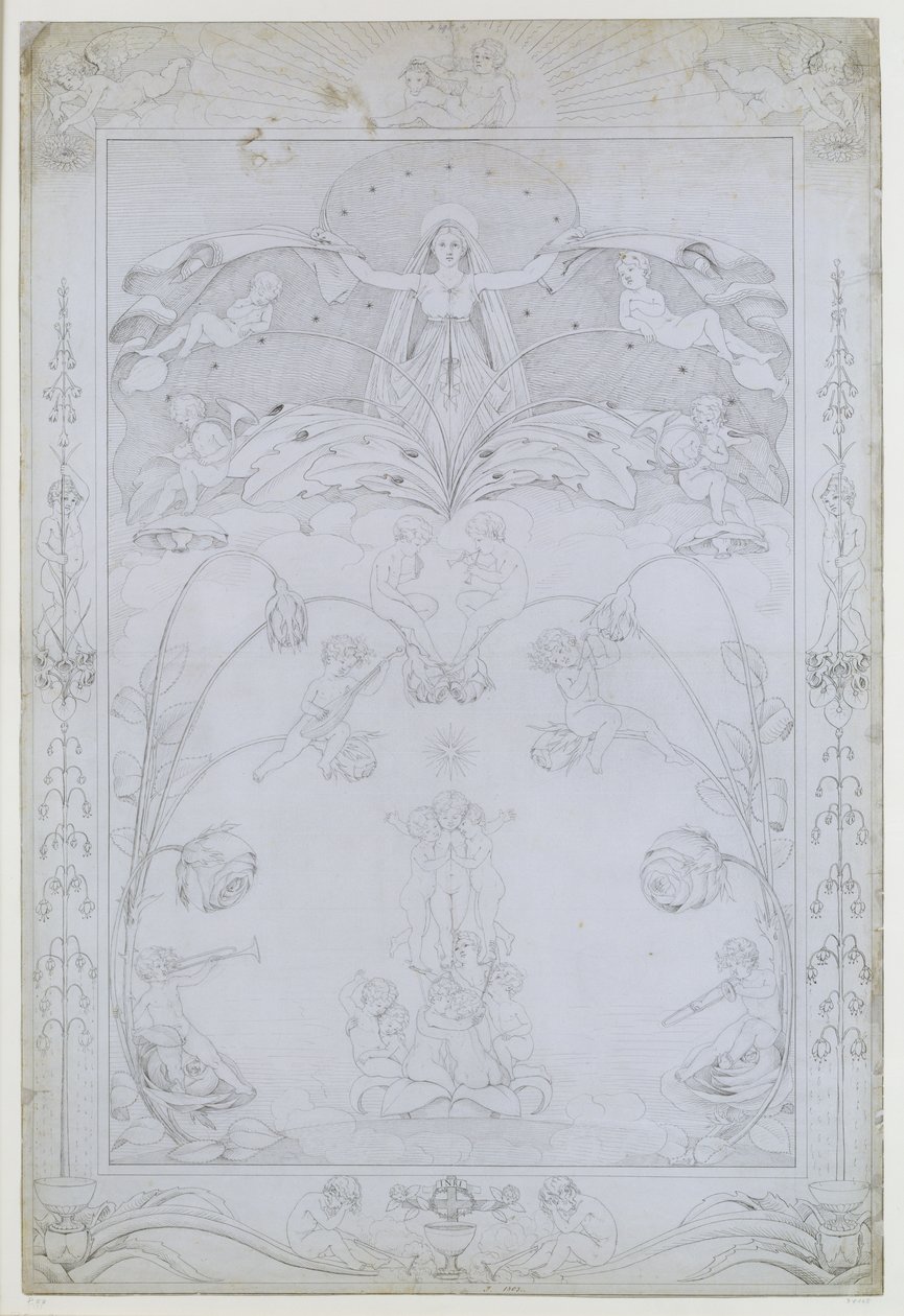 The Evening, 1803 (bläck på papper) av Philipp Otto Runge