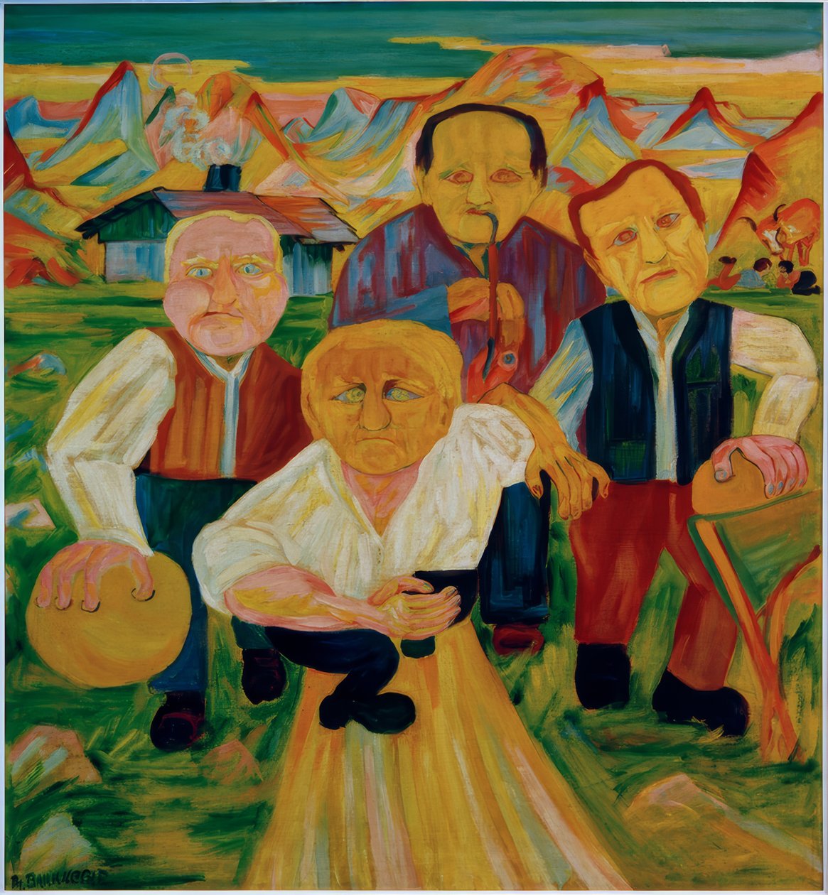 Bowler på alpen, (bowlingspelare) av Philipp Bauknecht